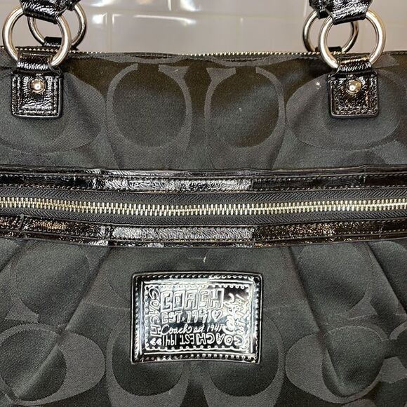 Coach Purse Handbag Daisy Poppy Signature XL Tote Shoulder Bag Pocketbook - Picture 5 of 17